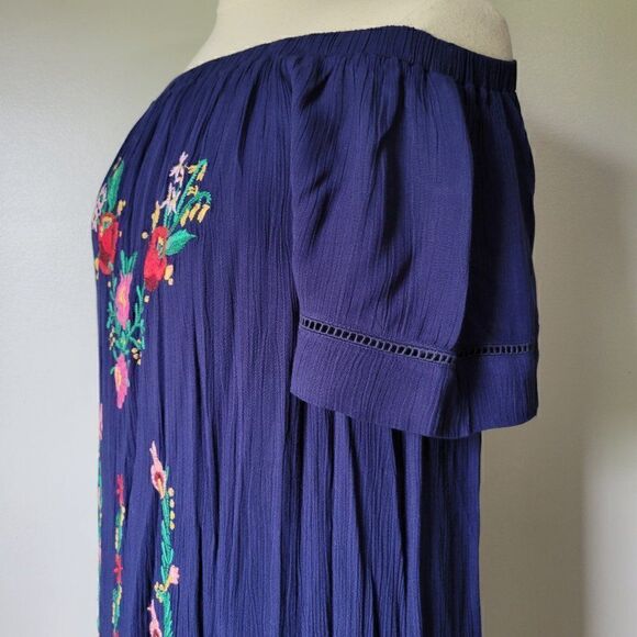 BEAUTIFUL SAHALIE BOHO EMBROIDERED OFF SHOULDER DRESS SZ M - Picture 6 of 16